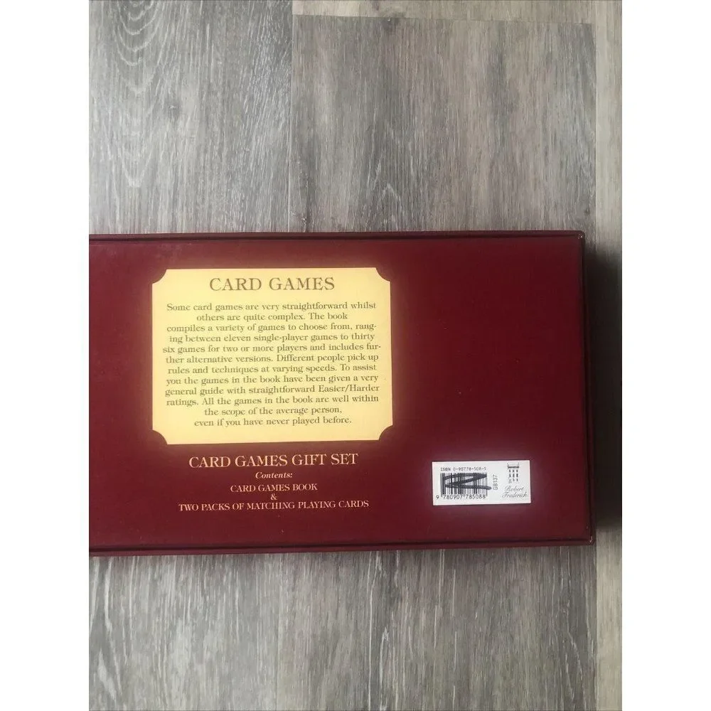 Card Games Gift Set by N. A. C. Bathe Book & New C